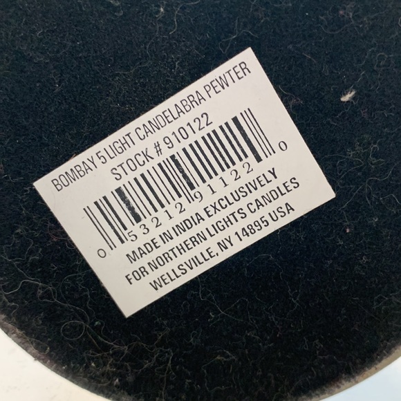 Bombay Company 5 Light Pewter Candelabra - Picture 5 of 5